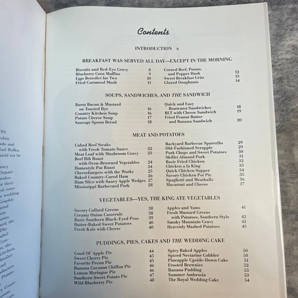 Are You Hungry Tonight? Elvis' Favorite Recipes Presley Cookbook Hardcover